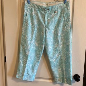 Izod Golf Flower Patterned Capris - Size 12